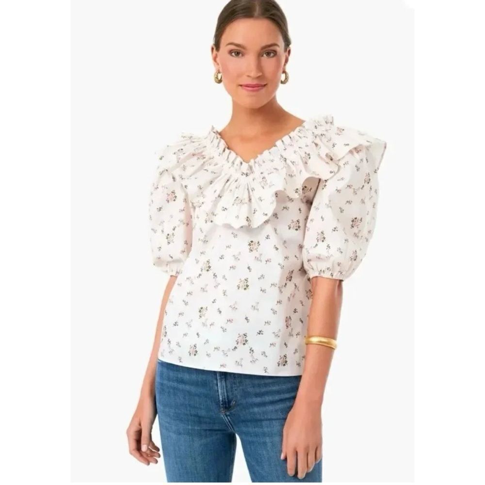 Tuckernuck HYACINTH HOUSE Ruffle Collar Charlotte Blouse Size M / NWOT